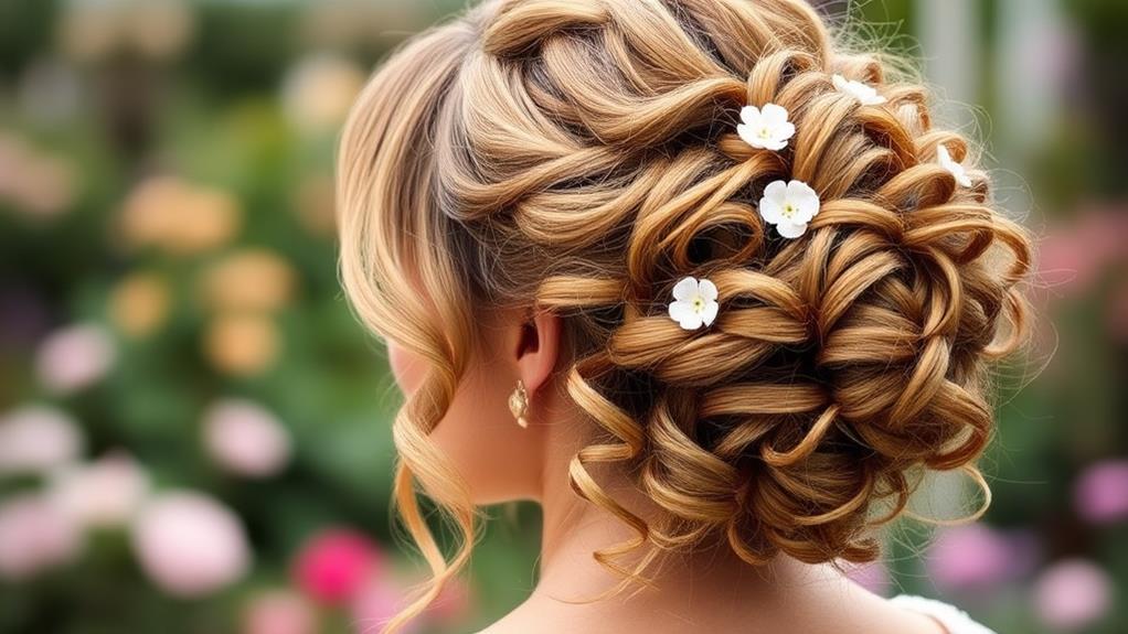 elegant curly hair updo