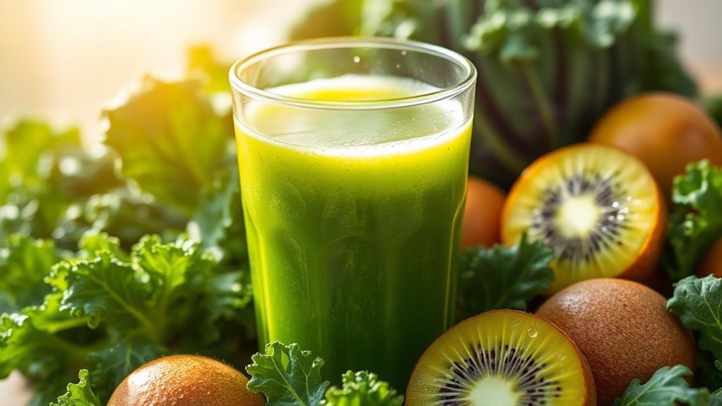 healthy green fruit blend