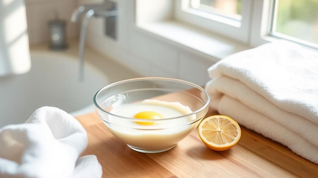 lemon infused egg white mask