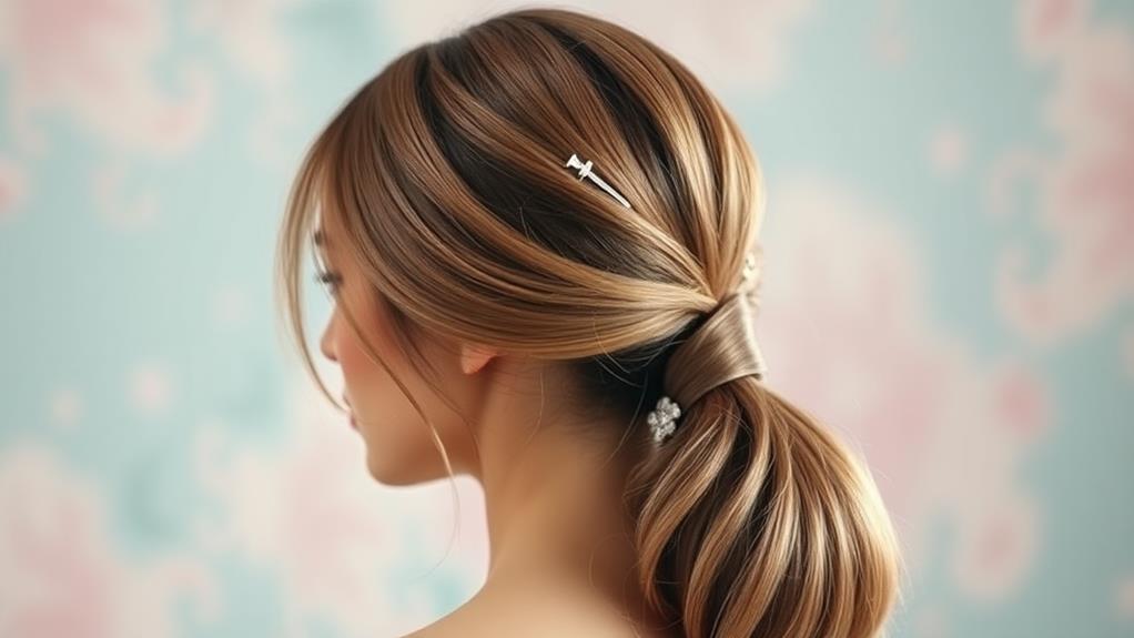 stylish sleek low ponytail